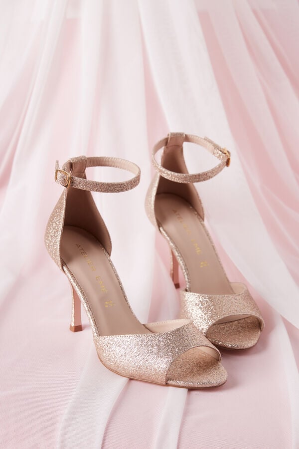 Sandalo in glitter oro