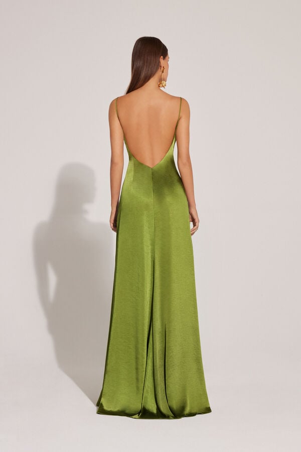 Long Dress Bormio surreal green