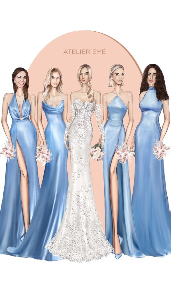 Long Dress Orione jewel blue