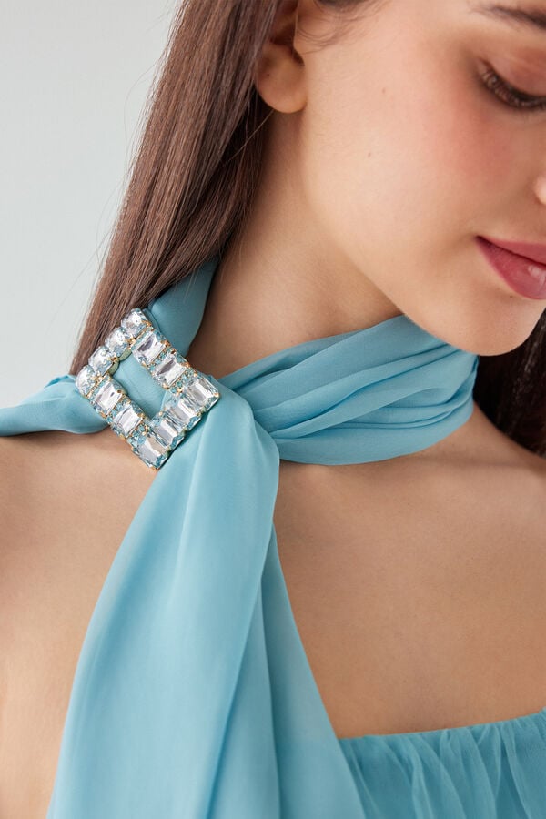 Joia per a sabates amb strass baby blue