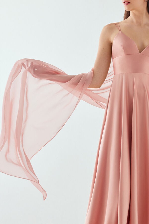 Stola in Chiffon mineral pink