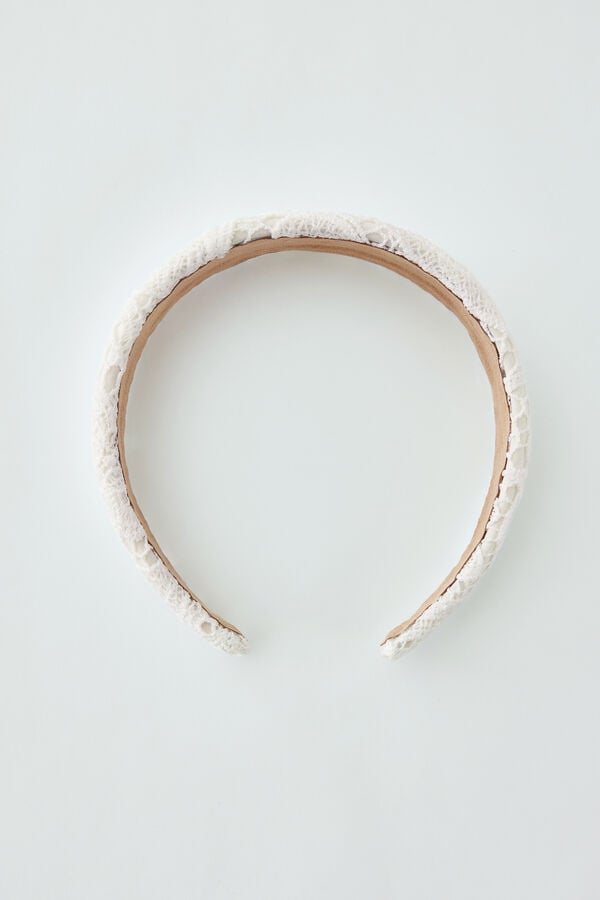 Jewel headband with rhinestones ivory