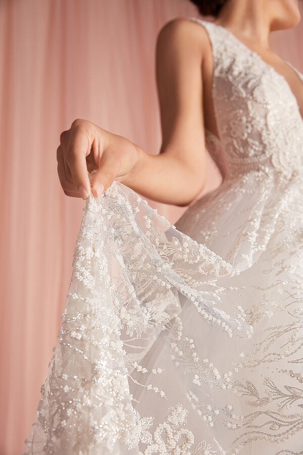 Vestido de Noiva Chiara avorio fantasia platino