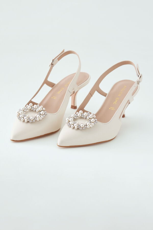 Shoe Jewel argento/avorio