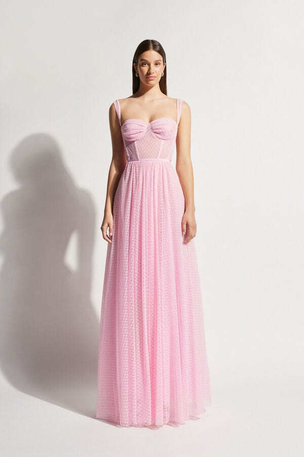 Long dress Panarea blossom pink