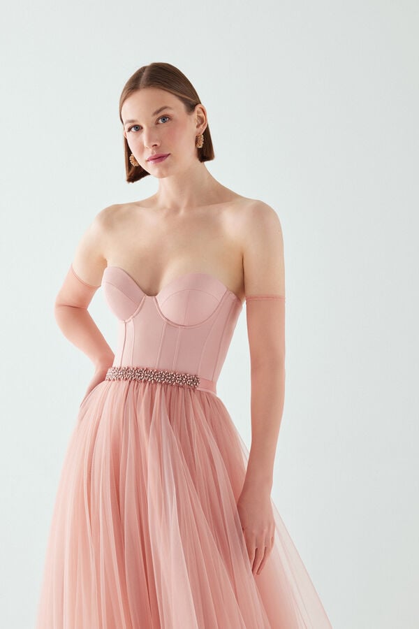 Bustier in Jersey mineral pink