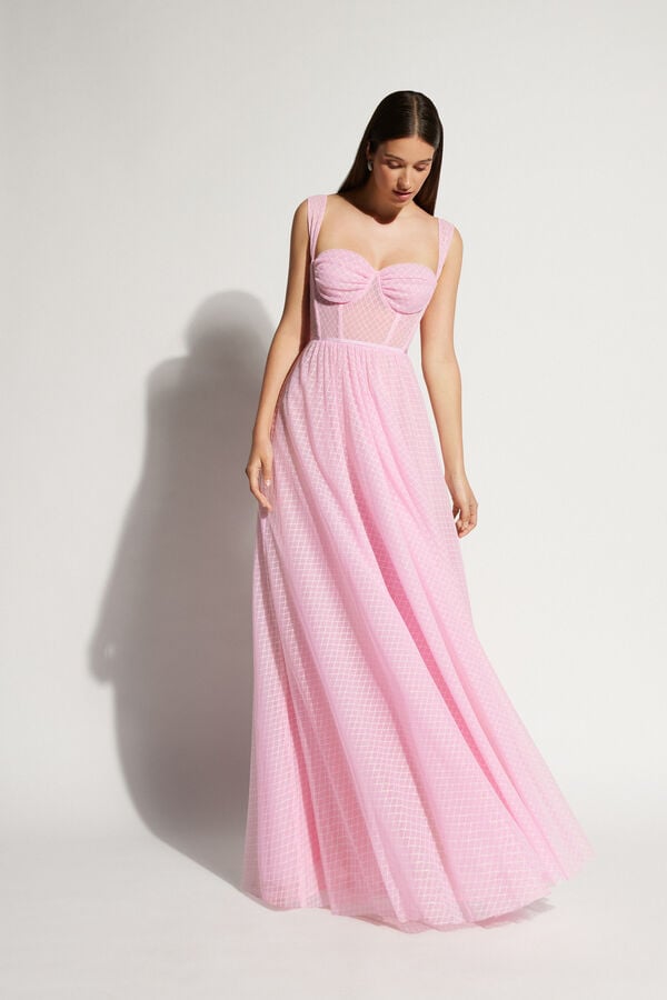 Long dress Panarea blossom pink