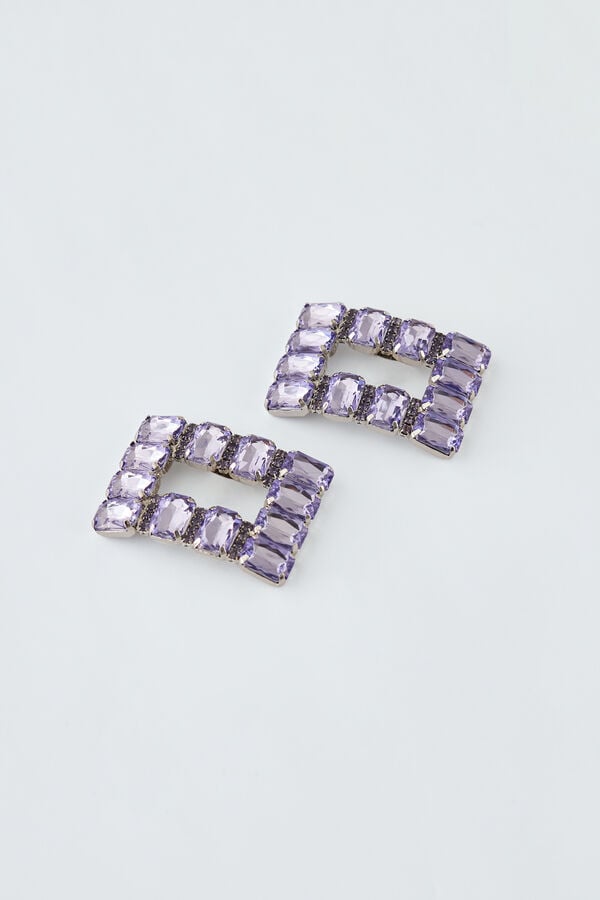Shoe jewelry purple iris