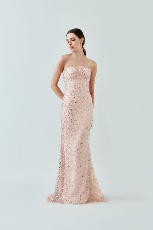 Long Dress Gemini pink powder
