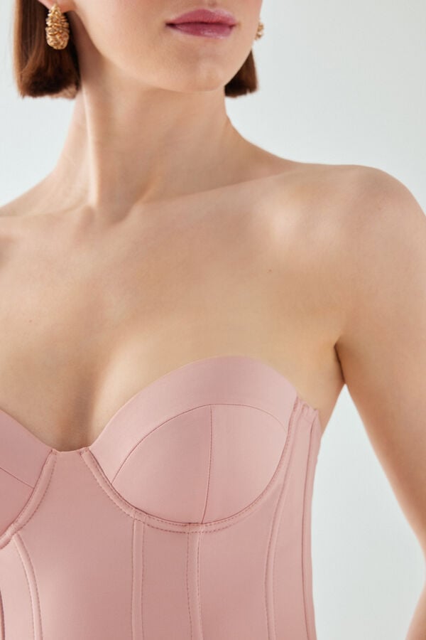 Bustier in Jersey mineral pink