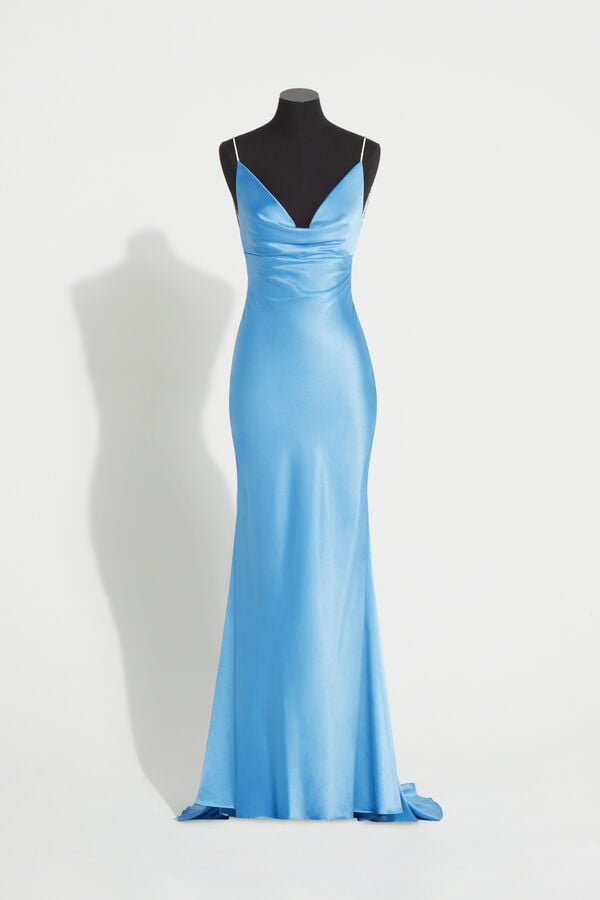 Langes Kleid Hydra jewel blue