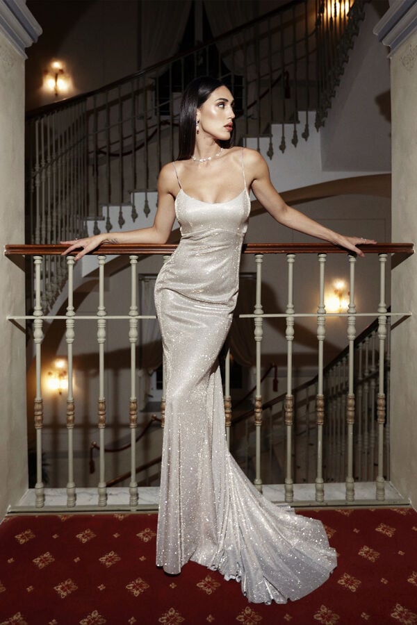 Vestido de noiva Cecilia platino/oro