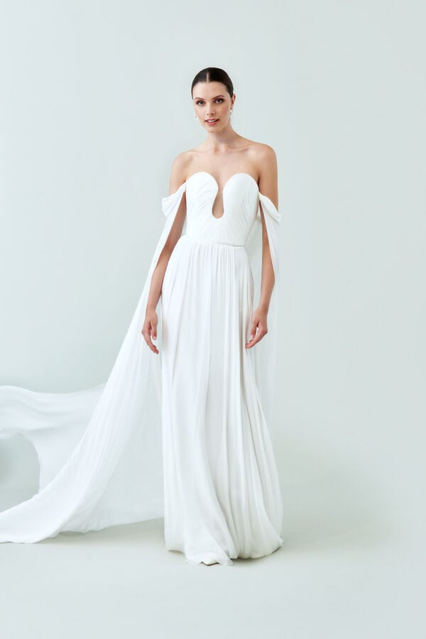 Vestido de noiva Luna branco marfim