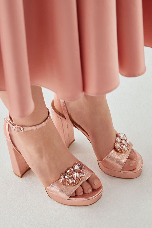 Clipe de joia para sapatos mineral pink