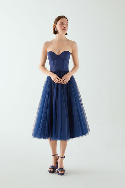 Jupe midi en tulle