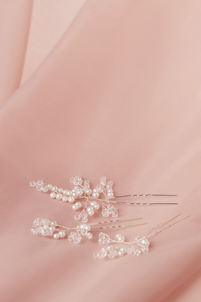 Hair pins with pearls and chrystals