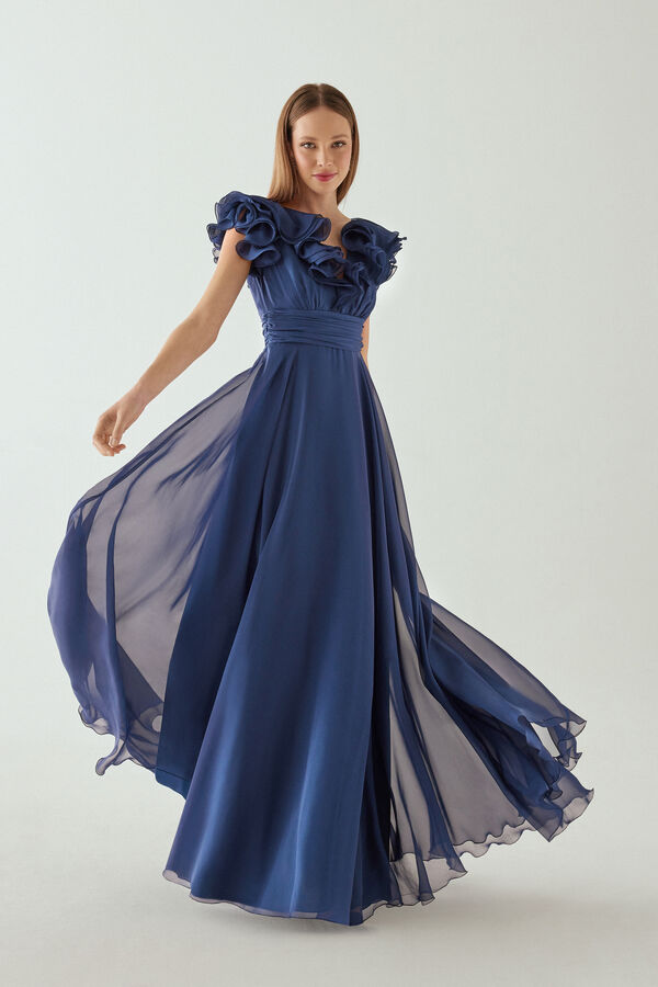 Siviglia long dress ocean blue