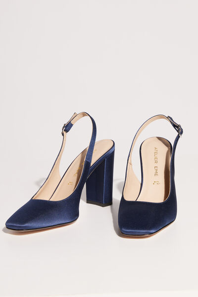 Slingback de raso