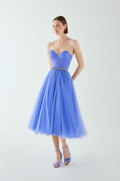 Jupe midi en tulle