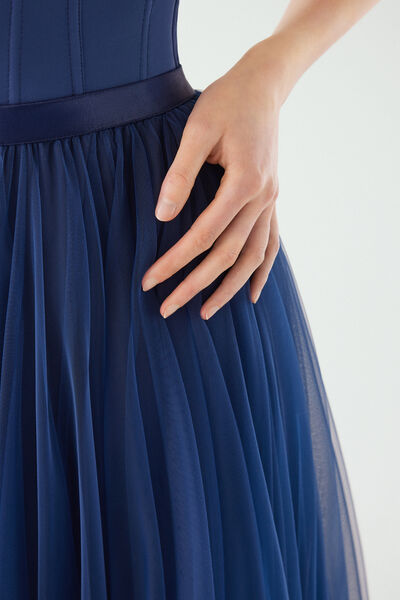 Tulle midi skirt