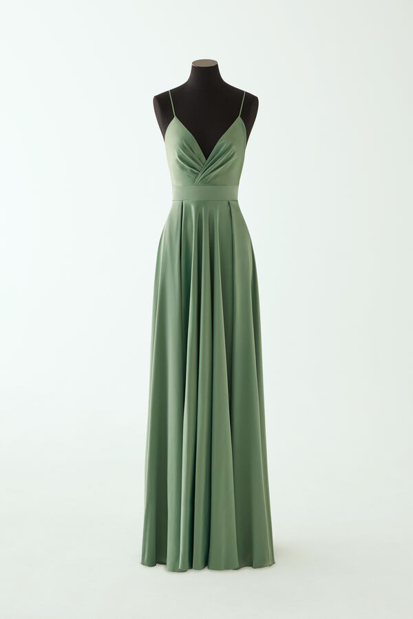 Roma long dress sage green