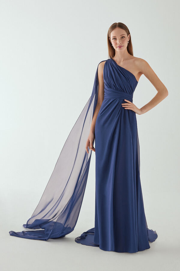 Acquamarina long dress ocean blue