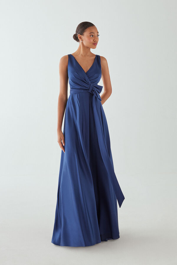 Milano long dress ocean blue