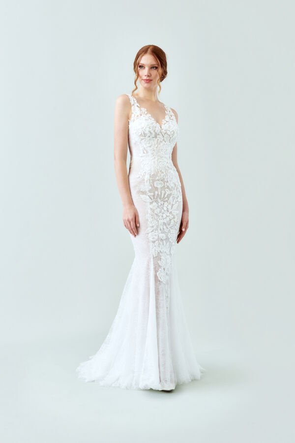 Abito da Sposa Veronica con Tulle bianco avorio