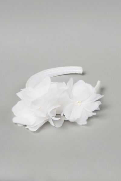 Satin Headband with flowers