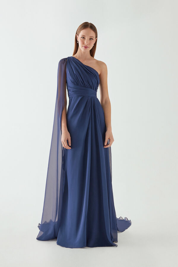 Acquamarina long dress ocean blue