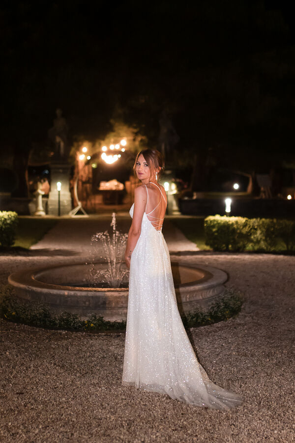 Vestido de novia Lucille avorio chiaro/cristallo