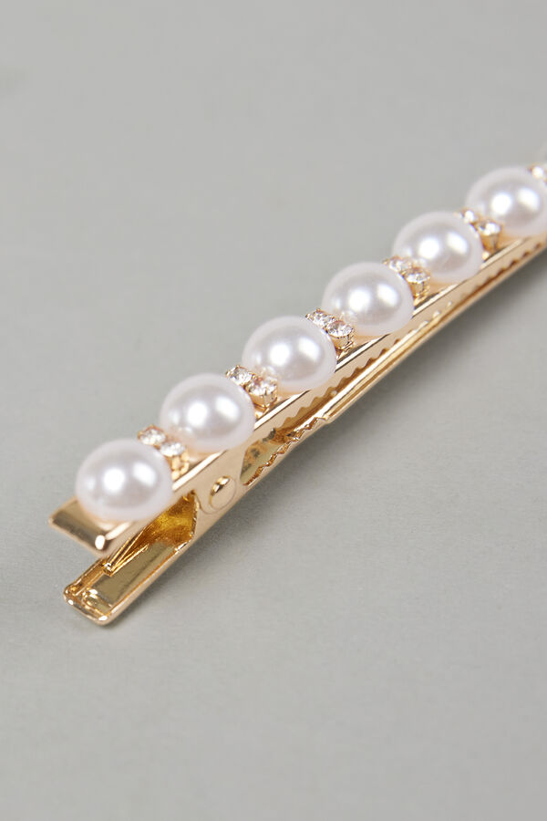 Pearl line Pin avorio/oro