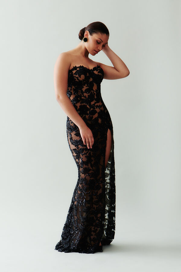 Jasmine Brautkleid nero/nudo