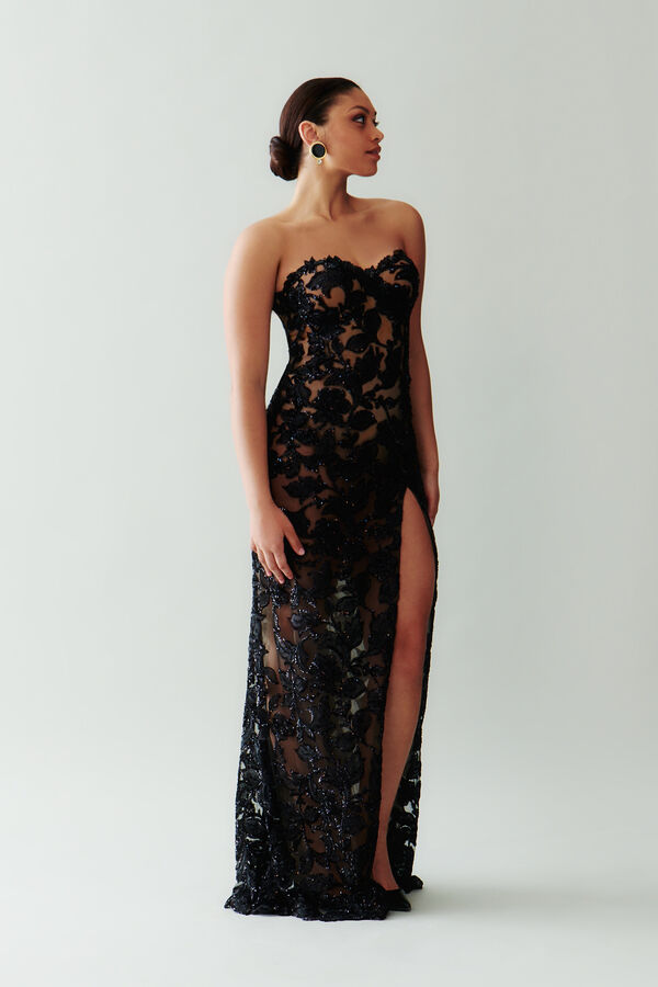 Jasmine Brautkleid nero/nudo