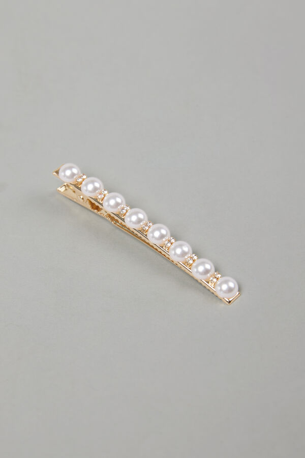 Pearl line Pin avorio/oro