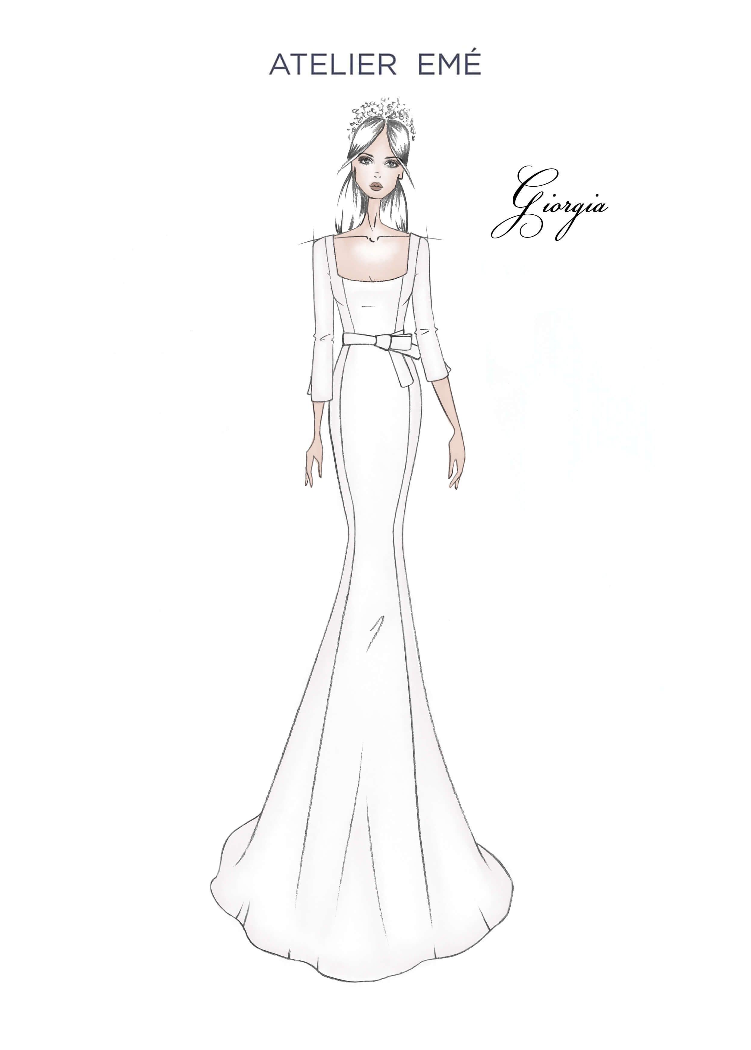 Abito da sposa Giorgia - 3/4 sleeve lenght - Collezione 2022